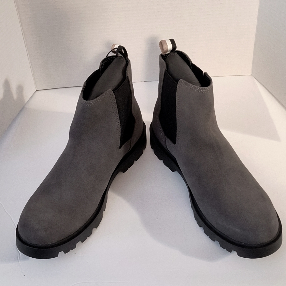 Boss Men's Adley Cheb Chelsea Boots Dark Grey Size 12